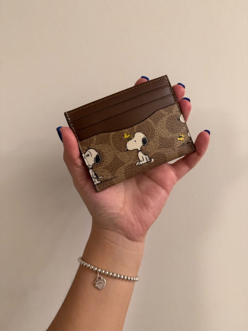 Coach Brown Snoopy Card Case